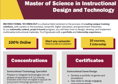 Graphic design – MSIDT program flyer